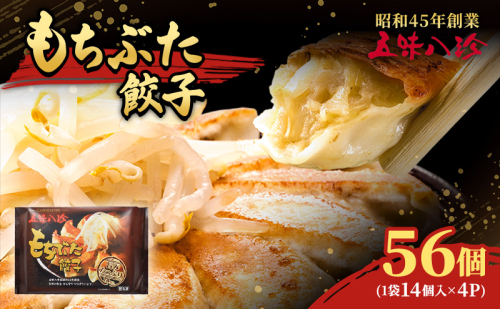もちぶた餃子56個（1袋14個入×4パック） 五味八珍 ぎょうざ ギョウザ 国産 ブランド豚 もち豚 浜松餃子 冷凍餃子 冷凍 さっぱり 甘み 惣菜 中華 点心 静岡県 浜松市 2272307 - 静岡県浜松市
