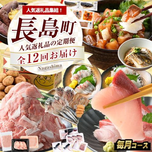 《毎月発送全12回》全事業者 長島町スペシャル定期便  nagashima-1536 2273685 - 鹿児島県長島町
