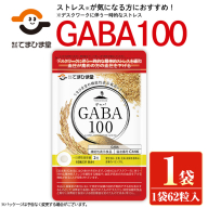 No.1294 ＜機能性表示食品＞GABA100(1袋 62粒入り)  鹿児島 日置市 健康食品 栄養バランス 食生活 安心安全 ストレス緩和 高血圧 サプリメント GABA ギャバ 【てまひま堂】
