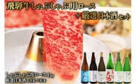 10-3　飛騨牛 しゃぶしゃぶ用ロース1㎏（500g×2）　+　厳選日本酒1.8L×6本