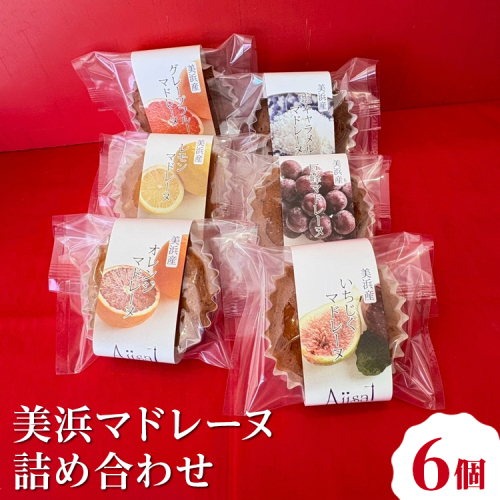 美浜マドレーヌ詰め合わせ　6個 ｜ マドレーヌ おためし お試し 焼き菓子 洋菓子 おやつ お菓子 おかし スイーツ おすすめ 人気 詰め合わせ セット 贈り物 プレゼント ギフト 愛知県 美浜町 2275084 - 愛知県美浜町
