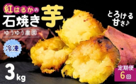 【定期便6回】【訳あり】ゆうゆう農園の焼き芋 冷凍 3kg | 焼芋 焼いも やきいも さつまいも サツマイモ ねっとり スイーツ おやつ ゆうゆう農園 茨城県 龍ケ崎市