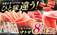 【通常配送】対馬産 養殖 本マグロ 中トロ 1.2kg(8パック)《対馬市》【対海】 [WAH020]