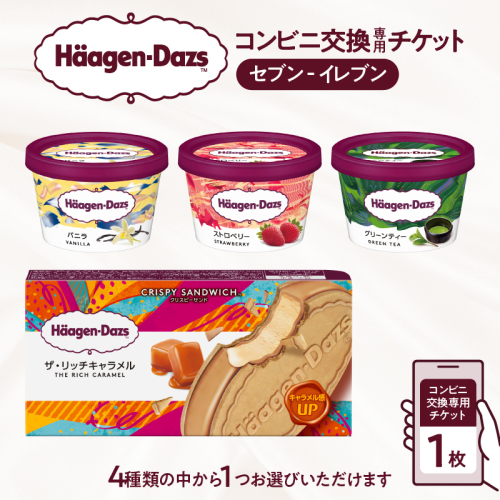 ハーゲンダッツ アイスクリーム『コンビニ交換専用チケット（セブン-イレブン）』_H-svgift001 2277180 - 北海道浜中町