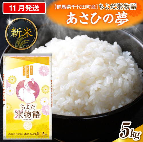 2026年11月発送【令和8年産】群馬県千代田町産 あさひの夢 5kg×1袋 (精米) 群馬県 千代田町 2277188 - 群馬県千代田町