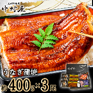 FM064_伝統酵母　うなぎの蒲焼　千栗　400g前後×3尾