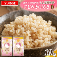 2027年2月発送 【令和8年度産】 群馬県千代田町産 にじのきらめき 10kg(5kg×2袋) (玄米) 群馬県 千代田町