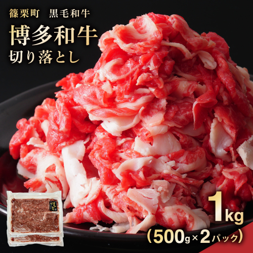 博多和牛切り落とし1kg（500g×2パック）PE013 | 牛肉 牛 肉 国産 九州産 博多和牛 切り落とし 肉 1kg 黒毛和牛 霜降り 和牛 冷凍 すき焼き 牛丼 肉じゃが 焼肉 しゃぶしゃぶ 2277676 - 福岡県篠栗町