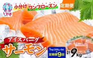 [定期便9回]アイスバーグサーモン(アトランティックサーモン) 約1kg(約200g×5袋) | アイスバーグサーモン アトランティックサーモン 産地直送 冷凍 お取り寄せ サーモン 切り身 北欧 ノルウェー 高たんぱく オメガ3 健康志向 | DK006-t9