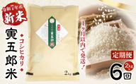 【6か月定期便】【令和7年産 新米】三ヶ所米の寅五郎米コシヒカリ 2kg|  お米 米 ご家庭用 家庭用 自分用 おすそ分け 寅五郎米 コシヒカリ こしひかり 精米 白米 白飯 白ご飯 棚田 おむすび おにぎり お弁当 炭水化物 主食 お取り寄せ グルメ 普段使い 定期便 |_Tk019-t034