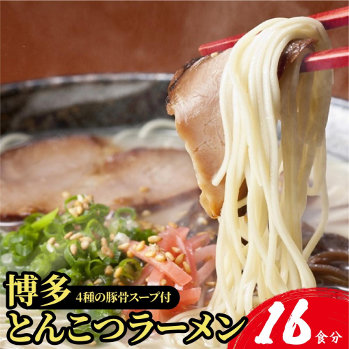 【4種の豚骨スープ】博多とんこつラーメン16食分【本場博多産のスープ】 2282193 - 福岡県篠栗町