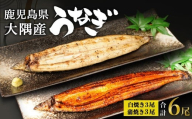 鹿児島県大隅産　千歳鰻の白焼3尾・蒲焼き3尾　合計6尾セット（1尾110g～130g）