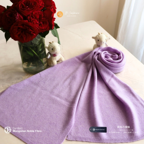 『Noble Fibre』100％カシミヤ・マフラー ラベンダー【高級 カシミア おしゃれ ファッション 防寒 かしみあ】 G3327 2286431 - 大阪府泉佐野市