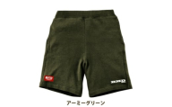 JTTA公認　卓球ユニフォーム＜男女兼用:Sサイズ＞スウェットゲームハーフパンツ　アーミーグリーン【1667397】