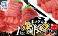 [年末配送12/24〜31着日]訳あり まぐろ 1kg |マグロ 中トロ 約6〜8人前 本まぐろ 解凍レシピ付 鮪 海鮮丼 刺身 寿司 鉄火丼 | DG007-2025matu