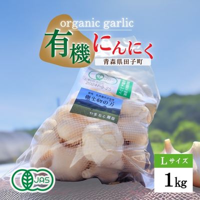 やまもと農産のオーガニックにんにく Lサイズ 1kg 2288996 - 青森県田子町