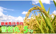 【令和８年産米 先行予約】雪若丸5kg　高橋