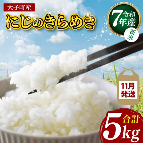 【新米】【2025年11月発送】令和7年産 立神米「にじのきらめき」5kg（白米）｜茨城県 大子町 奥久慈 大子産米 精米 米 コンテスト 受賞 生産者 米 ふっくら もっちり（BT061-11） 2289757 - 茨城県大子町