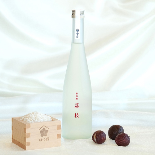 梅乃宿　果本酒　茘枝(ライチ)　５００ｍｌ／ 日本酒 フルーツ 果実 ライチ 新感覚 お酒 純米大吟醸 贈り物 ギフト プレゼント フルーティー 2289858 - 奈良県葛城市