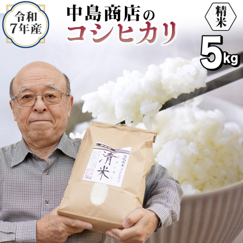 令和7年産 茨城県産 精米 コシヒカリ 5kg （5kg×1袋） 白米 清米 キヨシマイ こしひかり 米 コメ こめ 単一米 限定 茨城県産 国産 美味しい お米 おこめ おコメ[EH26-NT] 2290083 - 茨城県つくばみらい市