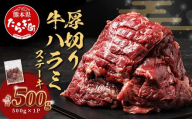 【 厚切り 】牛 ハラミステーキ【500g】 焼肉 ハラミ 焼き肉 はらみ 塩味 牛肉 肉 冷凍 小分け パック キャンプ バーベキュー 年内発送 年内配送 年末年始 067-0678
