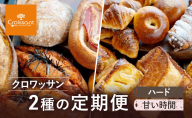 クロワッサン2種の定期便（ハード、甘い時間）　パン クロワッサン フィセル フランスパン 豆乳 明太子 ベーグル 朝食 昼食 ランチ セット