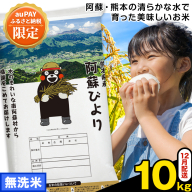 [auPAYふるさと納税限定][数量限定][12月配送]無洗米 阿蘇びより 10kg[12月上旬-12月下旬頃出荷] 訳あり 米 コメ こめ 熊本県産 米 お米 おこめ