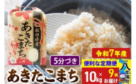《定期便9ヶ月》【新米】 あきたこまち 10kg【5分づき】令和7年産 秋田県産 こまちライン