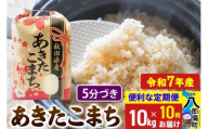 《定期便10ヶ月》【新米】 あきたこまち 10kg【5分づき】令和7年産 秋田県産 こまちライン
