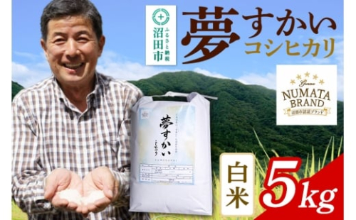 沼田市産コシヒカリ（夢すかい）白米5kg 2294305 - 群馬県沼田市
