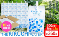 THE KIKUCHI WATER 500ml×30本 定期便 12回 水 飲料水 ミネラルウォーター シリカ 飲料《お申し込み月の翌月から出荷開始》天然水 飲料水 ミネラルウォーター シリカ含有 アルミパウチ パウチ 国産 九州産 熊本県産 菊池市産 送料無料