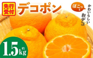 デコポン「中晩かん」瀬戸内の果汁溢れるみかん 不知火(デコポン)約1.5kg | 果物 フルーツ デコポン 不知火 しらぬい フレッシュ ジューシー 香り 爽やか 旬の果物 人気 おすすめ 贈答 贈り物 青果物 糖度 香川県 三木町 |_mk165-017