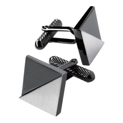 【スピード発送】ジオメトリック・スクエアカフス ブラックシルバー G2835 2297211 - 大阪府泉佐野市