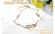 ブレスレット K18YG イエローゴールド ダイヤモンド 0.23ct  無限大 ∞ インフィニティ 18金 チェーンブレスレット アクセサリー アクセ ジュエリー 【f185-k18yg】 [オーダーメイドジュエリーメイ 山梨県 韮崎市 20745209]
