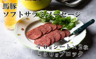 馬豚ソフトサラミソーセージ(70gシート×2枚&250gブロック×1個) 馬肉 豚肉 お肉 冷凍 山梨 やまなし 富士川町