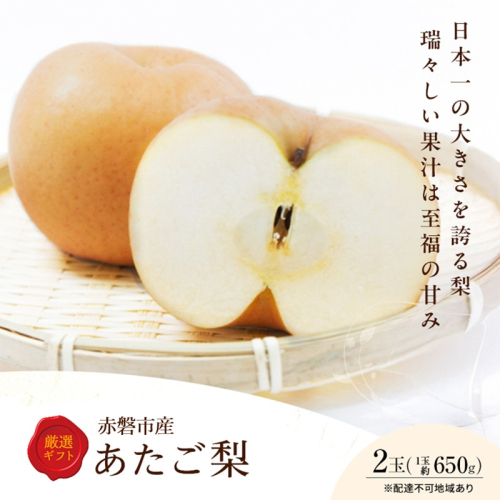 梨 2026年 先行予約 あたご梨 2玉 岡山県 赤磐市産 果物 フルーツ 2301888 - 岡山県赤磐市