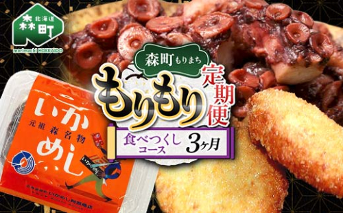 森町もりもり定期便3ヶ月【食べつくしコース】 定期便 北海道 3ヶ月 3回 いかめし たこ レトルト 海鮮 コース 大容量 mr1-1126 2302240 - 北海道森町