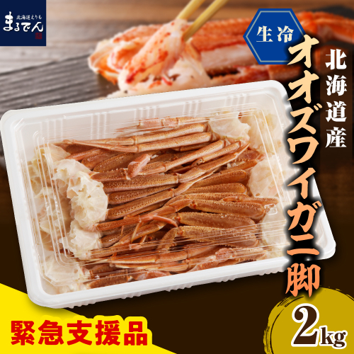 えりも【マルデン特製】生冷オオズワイガニセクション2kg(1kg×2)【er002-050-b】 2302998 - 北海道えりも町