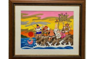 岡本肇 絵画『七福神ー磯辺』 縁起物シリーズ