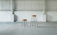 アイアン スツール 本革 HIGH[9月30日〆飛騨牛が抽選で当たる] SK STOOL BROWN サイズ スツール 丸 椅子 イス いす ハイスツール キッチンスツール 家具 アイアン スチール アンティーク レトロ インテリア シンプル 鉄製 SIKAKU 岐阜県 大垣市