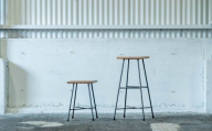 [9月30日〆飛騨牛が抽選で当たる] MULTI STOOL LOW サイズ スツール 椅子 イス いす 家具 オーク アイアン スチール アンティーク レトロ インテリア モダン シンプル スタイリッシュ 鉄製 SIKAKU 岐阜県 大垣市