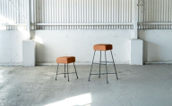 [9月30日〆飛騨牛が抽選で当たる] LOAF STOOL BROWN LOW サイズ スツール 椅子 イス いす 家具 本革 アイアン スチール アンティーク レトロ インテリア モダン シンプル スタイリッシュ 鉄製 SIKAKU 岐阜県 大垣市