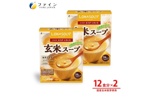 H-243　LOHASOUP 玄米スープ12袋×２個セット 2308125 - 兵庫県たつの市