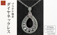 ダイヤ ネックレス pt900 ダイヤモンドネックレス 0.37ct （RP-MN-776）鑑別書 保証書 ケース 付 ジュエリー アクセサリー ペンダント 宝石 プラチナ ギフト プレゼント 贈り物 記念日 お祝い 誕生日 人気 高級 山梨県 西桂町【n0610_liz】