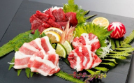[桜屋] 馬刺し3種 [赤身・フタエゴ・サガリ] 450g (専用醤油付き 150ml×1本) バラ 馬肉 お肉 馬刺