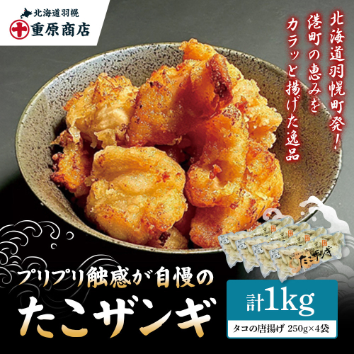 プリプリ触感が自慢 たこザンギ 計1kg （タコの唐揚げ 250g×4）【05128】 2309502 - 北海道羽幌町