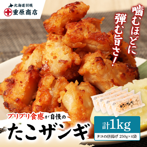 プリプリ触感が自慢 たこザンギ 計1kg （タコの唐揚げ 250g×4）【05128】 2309502 - 北海道羽幌町