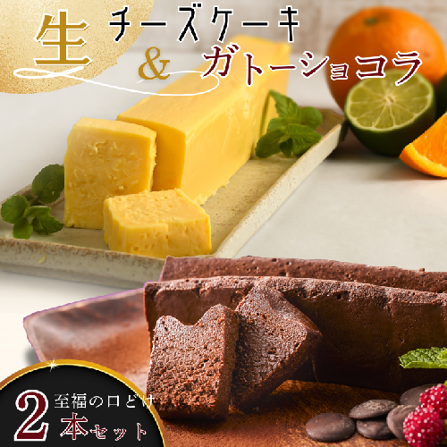 至福の口どけ生ガトーショコラ&おりしま生チーズケーキセット：B160-038 2310628 - 佐賀県佐賀市