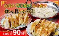 肉餃子・野菜餃子・海老餃子 人気3種 食べ比べセット 90個(各30個) 冷凍 | 餃子 肉 ギョウザ  冷凍食品 お取り寄せ 点心 おかず おつまみ 惣菜 詰め合わせ 簡単調理 セット 中華料理 ヘルシー 野菜 群馬県 前橋市