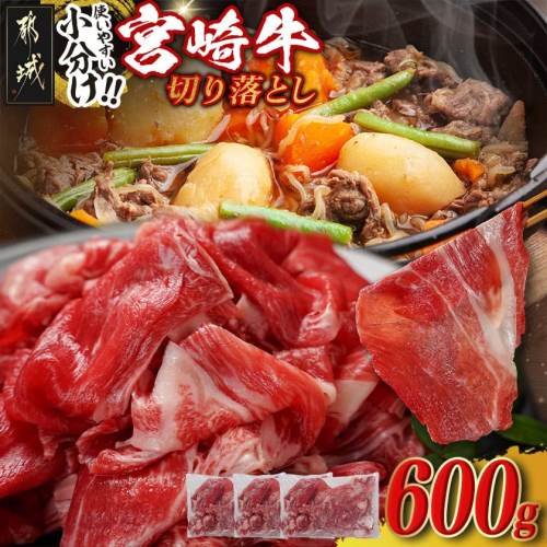 宮崎牛切り落とし【小分け】200g×3_12-J704 2313549 - 宮崎県都城市